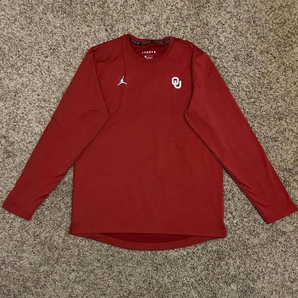 Jordan OU Collage Long Sleeve Warm-Up Shirt Sample